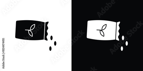 Seeds icons vector silhouette design. Vector flat graphic design illustration.