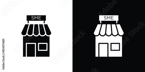 SME icons vector silhouette design. Vector flat graphic design illustration.