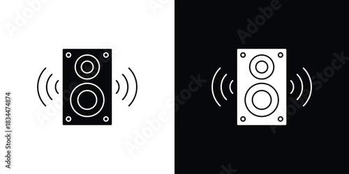Soundbox icons vector silhouette design. Vector flat graphic design illustration.