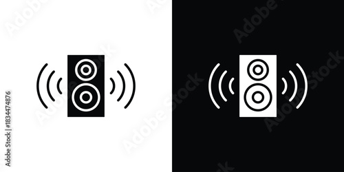 Soundbox icons vector silhouette design. Vector flat graphic design illustration.