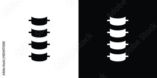 Spine Bone icons vector silhouette design. Vector flat graphic design illustration.