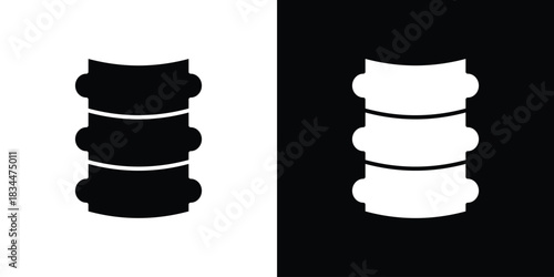 Spinal column icons vector silhouette design. Vector flat graphic design illustration.