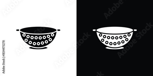 Strainer icons vector silhouette design. Vector flat graphic design illustration.