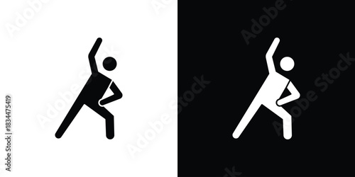 Stretching icons vector silhouette design. Vector flat graphic design illustration.