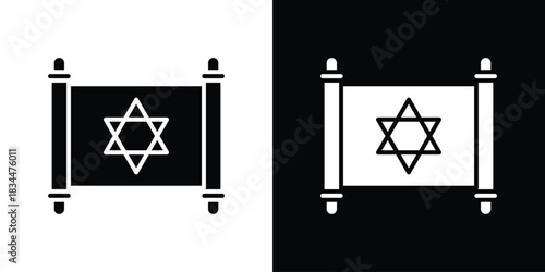 Torah icons vector silhouette design. Vector flat graphic design illustration.