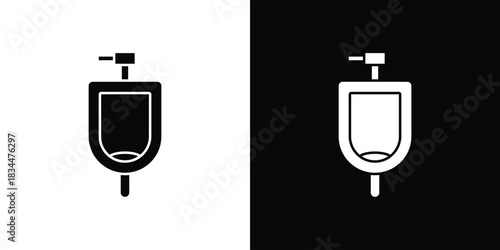 Urinal icons vector silhouette design. Vector flat graphic design illustration.