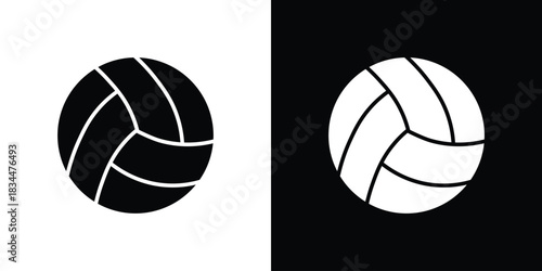 Volleyball ball icons vector silhouette design. Vector flat graphic design illustration.