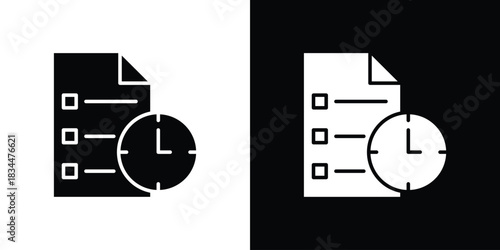 Waiting list icons vector silhouette design. Vector flat graphic design illustration.