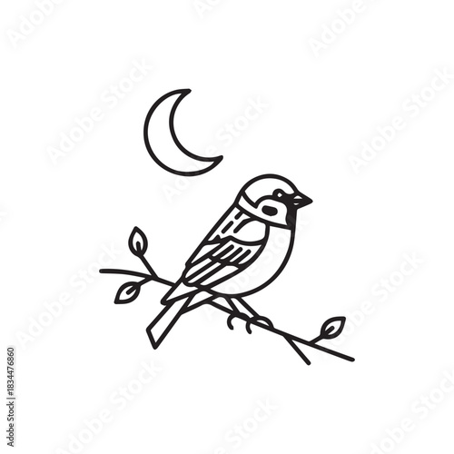 vector illustration of a bird