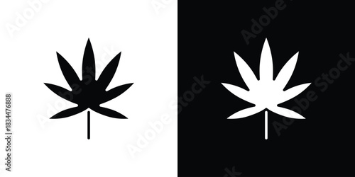 Weed icons vector silhouette design. Vector flat graphic design illustration.