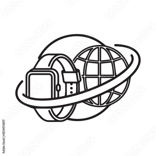 smart watch and globe 