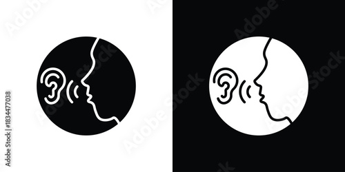 Whisper icons vector silhouette design. Vector flat graphic design illustration.
