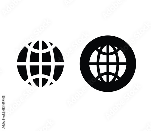 Go to web symbol icon. web earth icon vector.