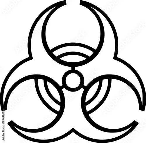 biohazard symbol icon vector illustration