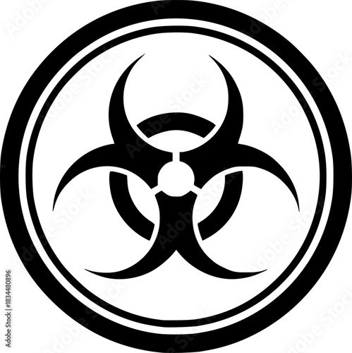 biohazard symbol icon vector illustration