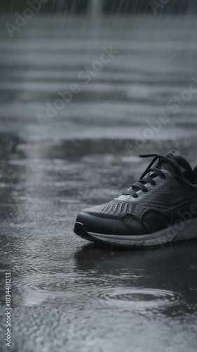running shoes on the water
