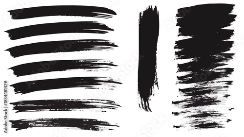 set of brush strokes