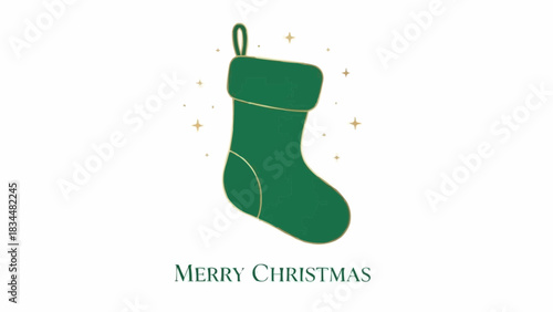 A Festive Christmas Stocking Illustration for the Holiday Season