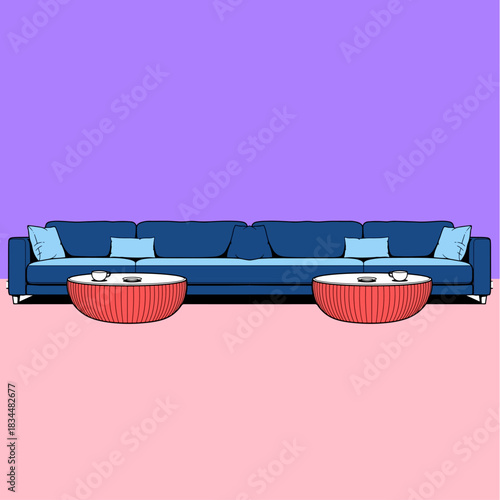 modern sofa and tea table
