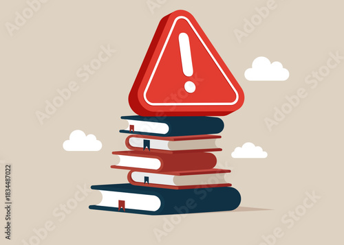 Education or knowledge highly questionable. Not of good quality learning or study for skill development to achieve business success. Problem. Vector flat illustration