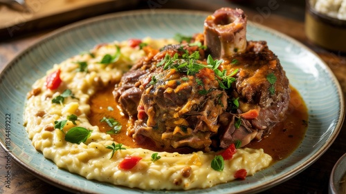 National dishes of Vatican cuisine. 
Osso Buco is a calf's knuckle.