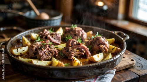 National dishes of Vatican cuisine. 
Abaccio is mutton in white wine.



