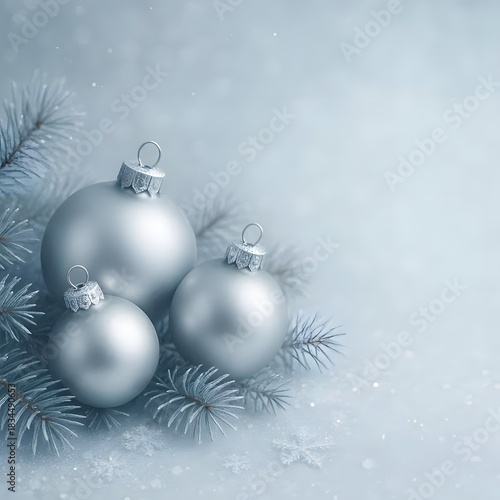 Silver and blue frosted Christmas background, ideal for banners, posters and holiday cards
