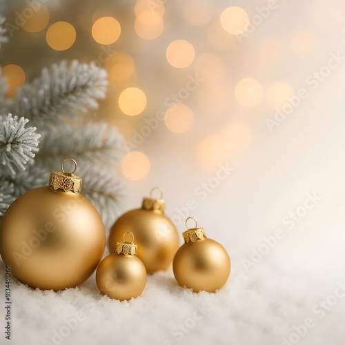 Gold and white luxury Christmas background, perfect for banners, posters and greeting cards