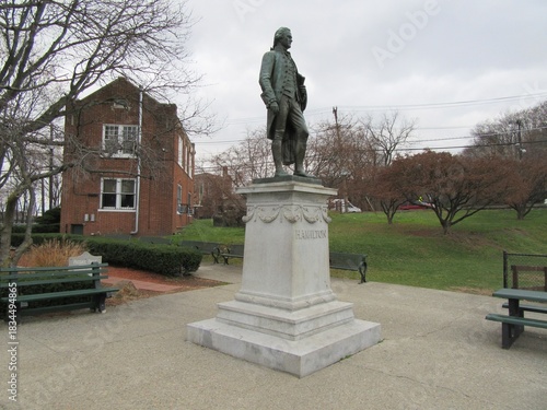 Alexander Hamilton Statue at Great Falls National Historical Park, Paterson, New Jersey