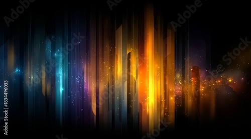 Colorful, abstract image with a lot of different colors and shapes. The colors are bright and vibrant