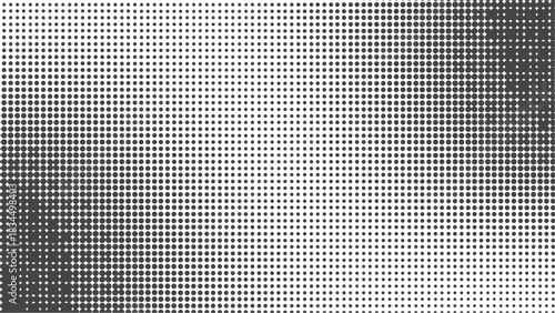 Halftone diagonal dots, monochrome dot matrix texture creating wavy gradient effect overly for backgrounds and templates	
