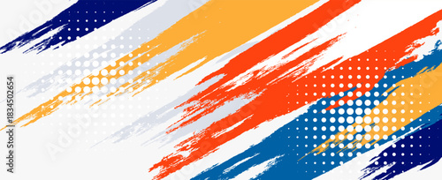 Colorful silhouette style design, grunge. Design concept to celebrate national sports day of badminton and basketball. Sports