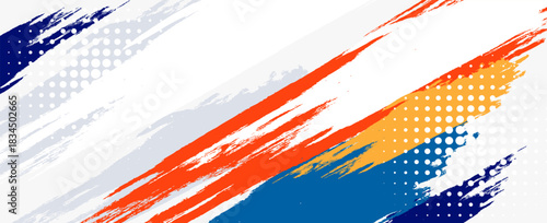 Colorful silhouette style design, grunge. Design concept to celebrate national sports day of badminton and basketball. Sports