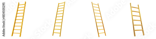Reach your goals with these classic ladders, success awaits with upward mobility, career climb or personal growth, step up to achieve your dreams today