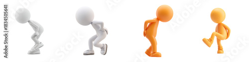 From Pain to Progress: 3D Figures Illustrate Back Pain Relief and Improved Posture, Highlighting Recovery and Movement with a Sense of Hope and Well-being