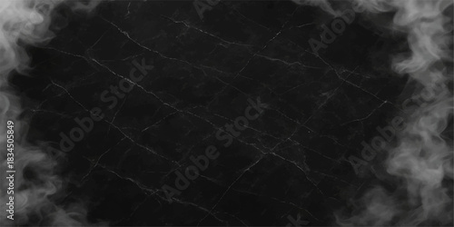 Dark texture of smoke on a black vintage surface backdrop