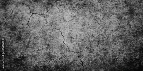 Dirty gray grunge concrete wall texture background, rough aged stone surface pattern