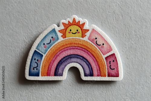 Mood Rainbow Digital Sticker - Emotional Spectrum Planner Stickers