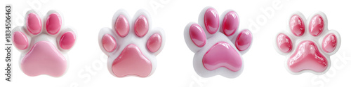 Adorable pink paw prints, perfect for pet lovers and playful designs, cute animal themes and sweet paw detail, a charming addition to any project or design.