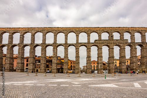 Photos Ancient Roman aqueduct of Segovia in Spain