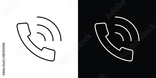 Phone call icons pack set, ready to use vector