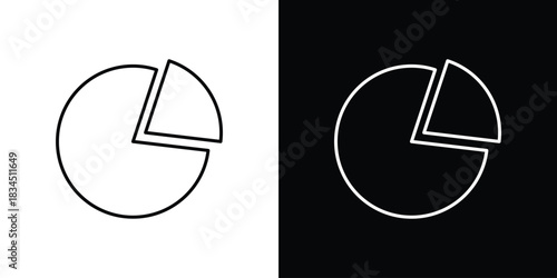 Pie chart icons pack set, ready to use vector