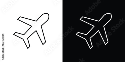 Plane icons pack set, ready to use vector