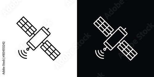 Satellite icons pack set, ready to use vector