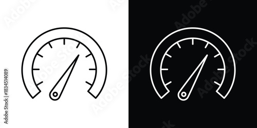 Speedometer icons pack set, ready to use vector