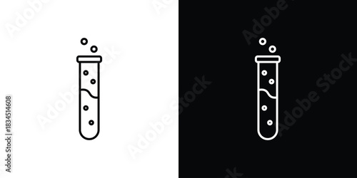 Test tube icons pack set, ready to use vector