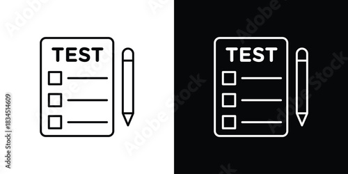 Test icons pack set, ready to use vector