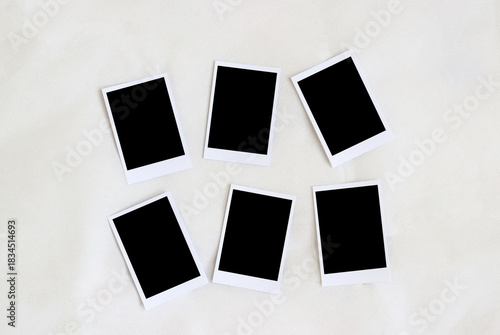 blank photo frames white background 