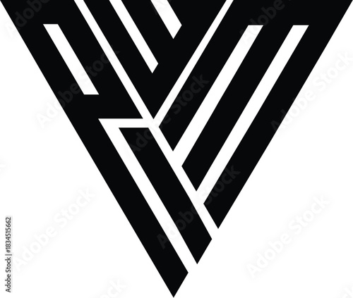 Letter PWM monogram logo