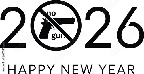 Happy new year 2026 with a powerful gun control message for peace